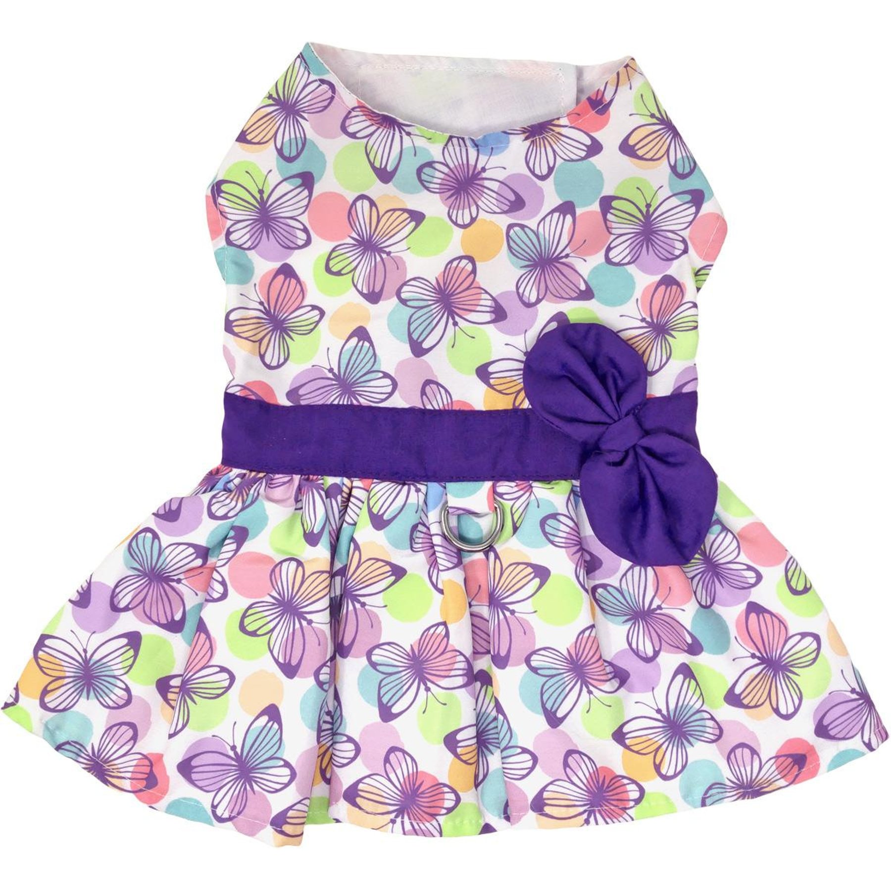 Doggie Design Purple Butterfly Dog Dress, Small