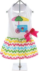 Doggie Design Ice Cream Cart Dress, White, X-Large