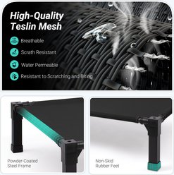 Niubya Metal Frame Elevated Cooling Dog Bed, Black, 60 x 36 x 9.3-in slide 2 of 7