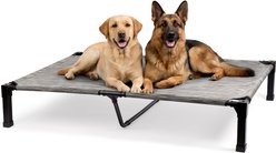Niubya Metal Frame Elevated Cooling Dog Bed, Black Silver, 60 x 36 x 9.3-in