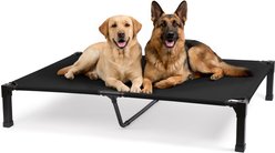 Niubya Metal Frame Elevated Cooling Dog Bed, Black, 60 x 36 x 9.3-in