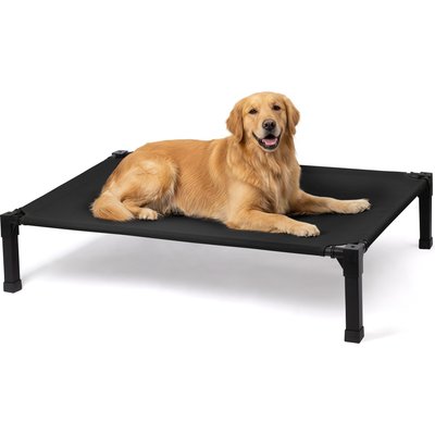 Niubya Niubya Metal Frame Elevated Cooling Dog Bed, Black, 51 x 36 x 9.3-in
