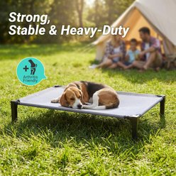 Niubya Metal Frame Elevated Cooling Dog Bed, Grey, 42 x 30 x 8.4-in slide 2 of 7