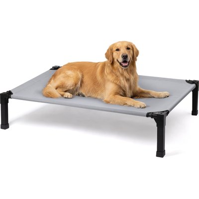 Niubya Niubya Metal Frame Elevated Cooling Dog Bed, Grey, 51 x 36 x 9.3-in