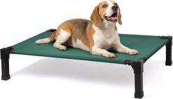 Niubya Metal Frame Elevated Cooling Dog Bed, Green, 42 x 30 x 8.4-in