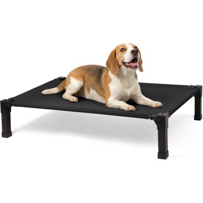 Niubya Niubya Metal Frame Elevated Cooling Dog Bed, Black, 42 x 30 x 8.4-in