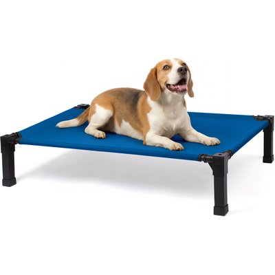 Niubya Niubya Metal Frame Elevated Cooling Dog Bed, Navy, 42 x 30 x 8.4-in