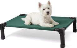 Niubya Metal Frame Elevated Cooling Dog Bed, Green, 35 x 25 x 7.4-in