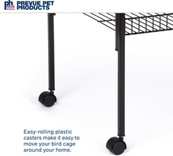 Prevue Pet Products Rolling Bird Cage Stand with Shelf, Black slide 2 of 9