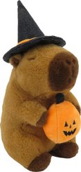 Linzy Toys Witch Capybara Squeaky Plush Dog Toy, Brown, 7-in