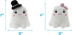 Linzy Toys Mr & Mrs Ghosts Squeaky Plush Dog Toy, White, 5-in, 2 count slide 2 of 5