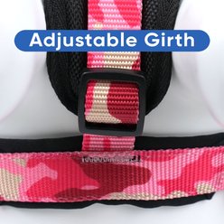 Pawtitas Nylon Reflective Back Clip Dog Harness, Pink Camo, Small: 18 to 22-in chest  slide 2 of 9