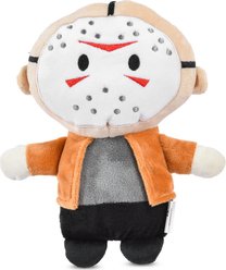 Warner Bros Horror Movies Jason Voorhees Figure Squeaky Dog Plush Toy, 9-in