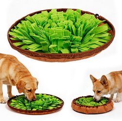 Potaroma Interactive Feed Game Stress Relief Snuffle Mat Toy for Dogs, Multicolor