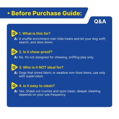 Show full view: Potaroma Interactive Feed Game Stress Relief Snuffle Mat Toy for Dogs, Multicolor slide 7 of 7