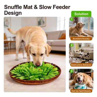Show full view: Potaroma Interactive Feed Game Stress Relief Snuffle Mat Toy for Dogs, Multicolor slide 6 of 7
