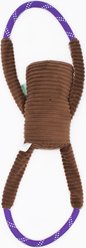 ZippyPaws Halloween RopeTugz Zombie Squeaky Plush Dog Toy, Multicolor