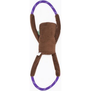 ZippyPaws Halloween RopeTugz Zombie Squeaky Plush Dog Toy, Multicolor