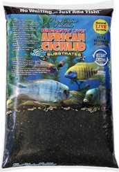 Pure Water Pebbles Bio-Activ Live African Cichlid Sand, 20-lb bag, Natural Black