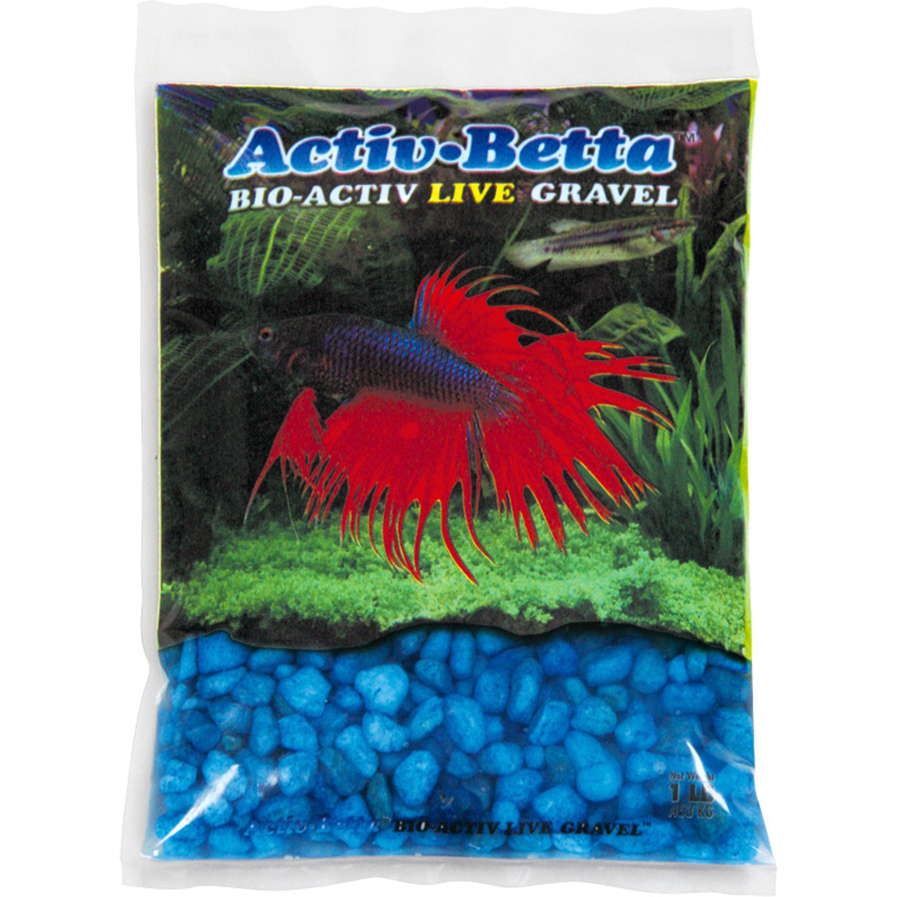 Activ-Betta Bio Activ Live Betta Aquarium Gravel, 1-lb bag, Marine Blue