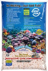 Nature's Ocean Bio-Activ Live Aragonite Saltwater Aquarium Reef Substrate, White/Multi, 16-lb bag