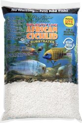 Pure Water Pebbles Bio-Activ Live African Cichlid Sand, 20-lb bag, Natural White