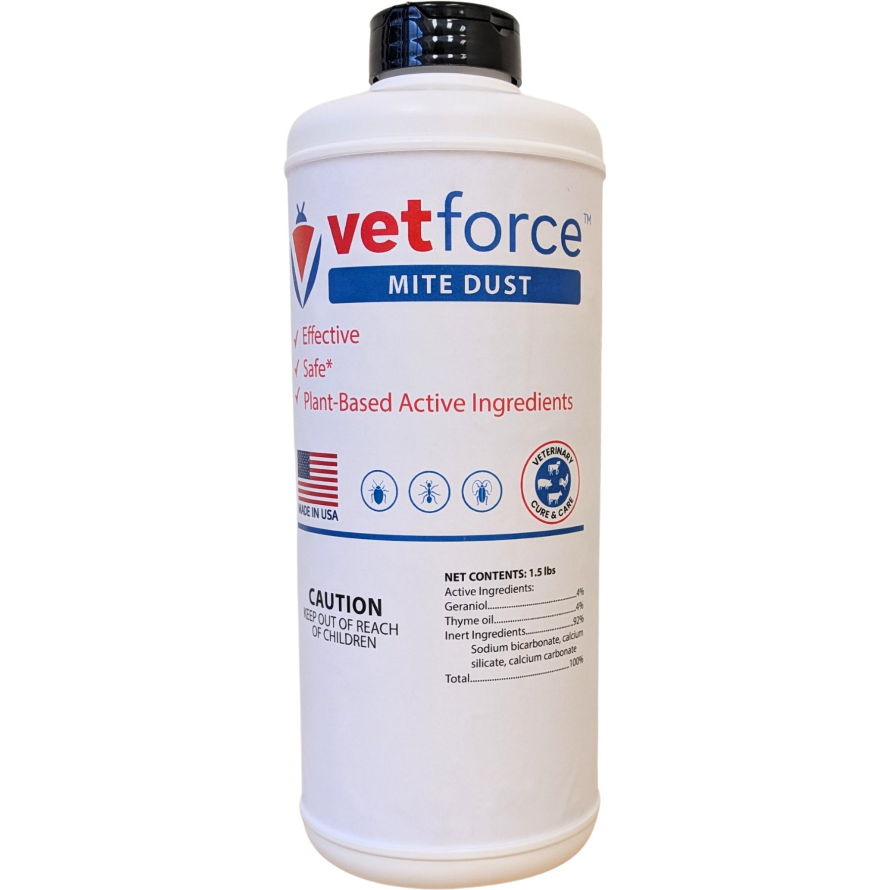 Vetforce Mite Dust Powder Livestock Insect Control, 1.5-lb bottle