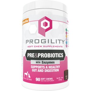 Nootie Progility Pre & Probiotics with Enzymes Soft Chew Supplement for Dogs, 90 count