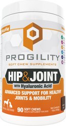 Nootie Progility Hip & Joint with Glucosamine & Chondroitin Soft Chew Supplement for Dogs, 90 count