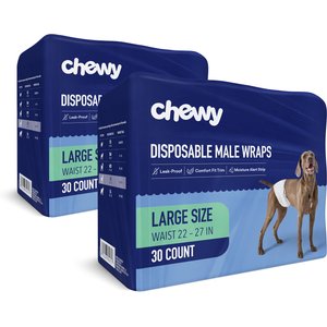 HONEYCARE All-Absorb Disposable Male Dog Wraps, X-Small: 6 to 13