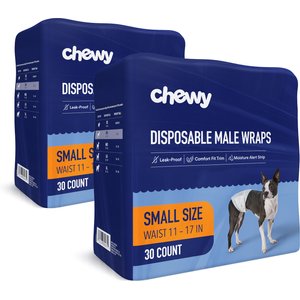 HONEYCARE All-Absorb Disposable Male Dog Wraps, X-Small: 6 to 13