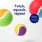 Show in main carousel: Chewy Made Colorful Fetch Squeaky Tennis Ball Dog Toy, Medium, 3 count slide 4 of 8