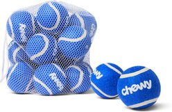 Chewy Made Fetch Squeaky Blue Tennis Ball Dog Toy, Medium, 20 count