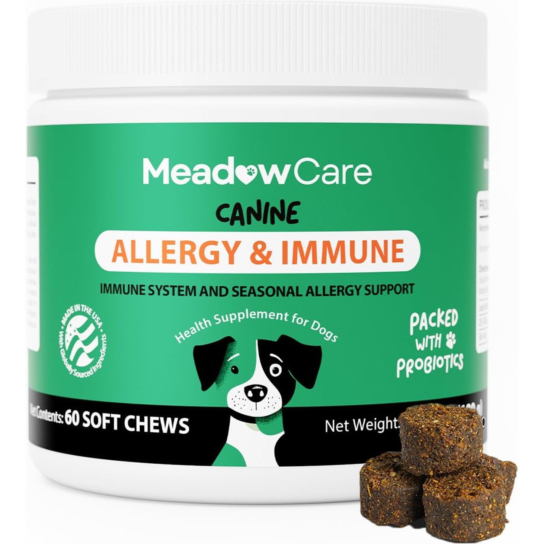 MeadowCare Soft Chew Allergy & Immune Support Supplement for Dogs, 60 count