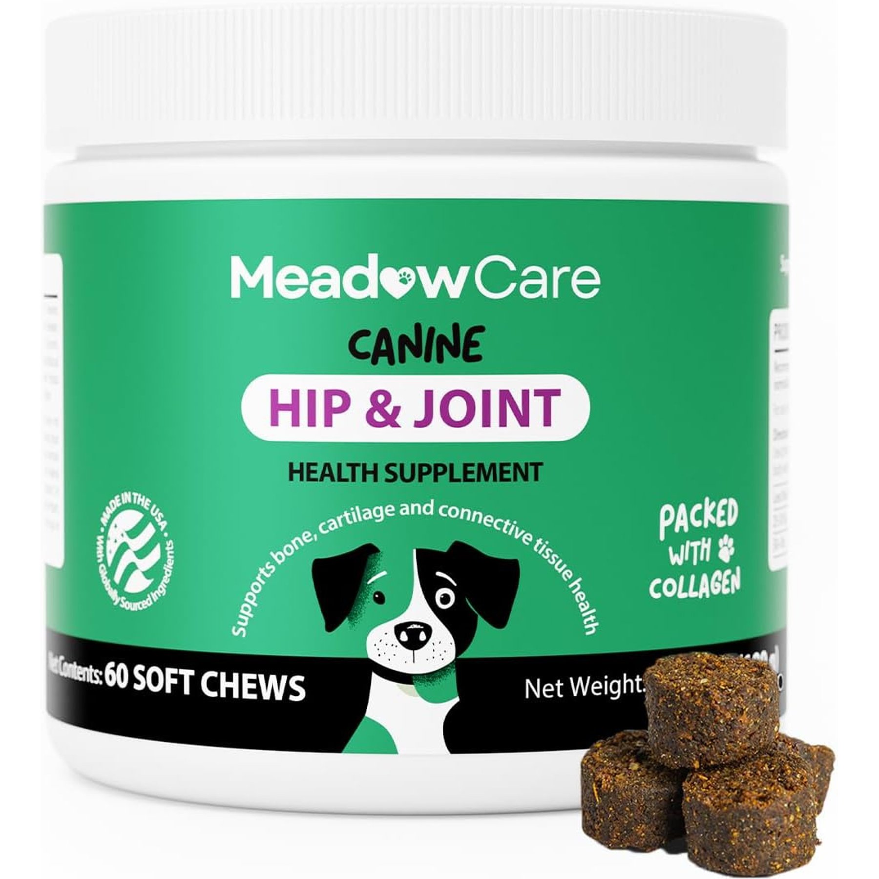 MeadowCare Soft Chew Hip & Joint Support Supplement for Dogs, 60 count
