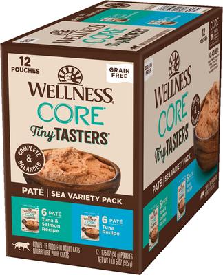 Wellness CORE Tiny Tasters Pate Sea Variety Pack Natural Grain-Free Wet Cat Food