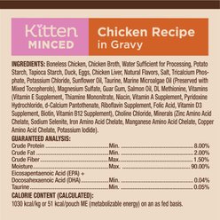Wellness CORE Tiny Tasters Kitten Chicken Grain-Free Minced Wet Cat Food, 1.75-oz pouch, case of 12 slide 2 of 9
