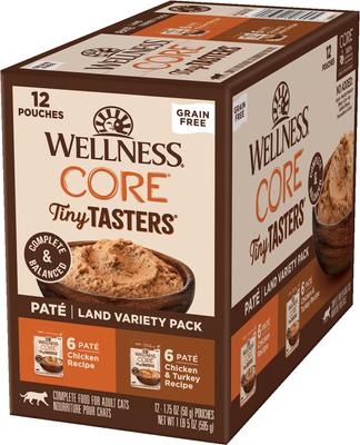 Wellness CORE Tiny Tasters Pate Land Variety Pack Natural Grain-Free Wet Cat Food