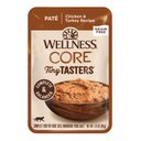 Wellness CORE Tiny Tasters Chicken & Turkey Pate Grain-Free Cat Food Pouches, 1.75-oz, pack of 12
