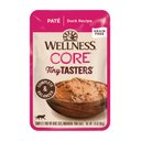 Wellness CORE Tiny Tasters Duck Pate Grain-Free Cat Food Pouches, 1.75-oz, pack of 12
