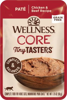 Wellness CORE Tiny Tasters Pate Chicken & Beef Natural Grain-Free Wet Cat Food