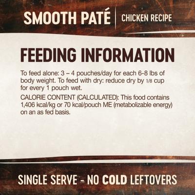 Show full view: Wellness CORE Tiny Tasters Pate Chicken Natural Grain-Free Wet Cat Food, 1.75-oz pouch, case of 12 slide 10 of 11