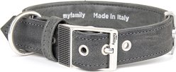 myfamily Royal Dog Collar, Grey, X-Small: 9 to 10-in neck, 3/5-in wide