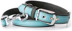 myfamily Firenze Genuine Italian Leather Dog Collar, Acqua, XX-Large: 19 to 23-in neck, 1.25-in wide slide 2 of 4