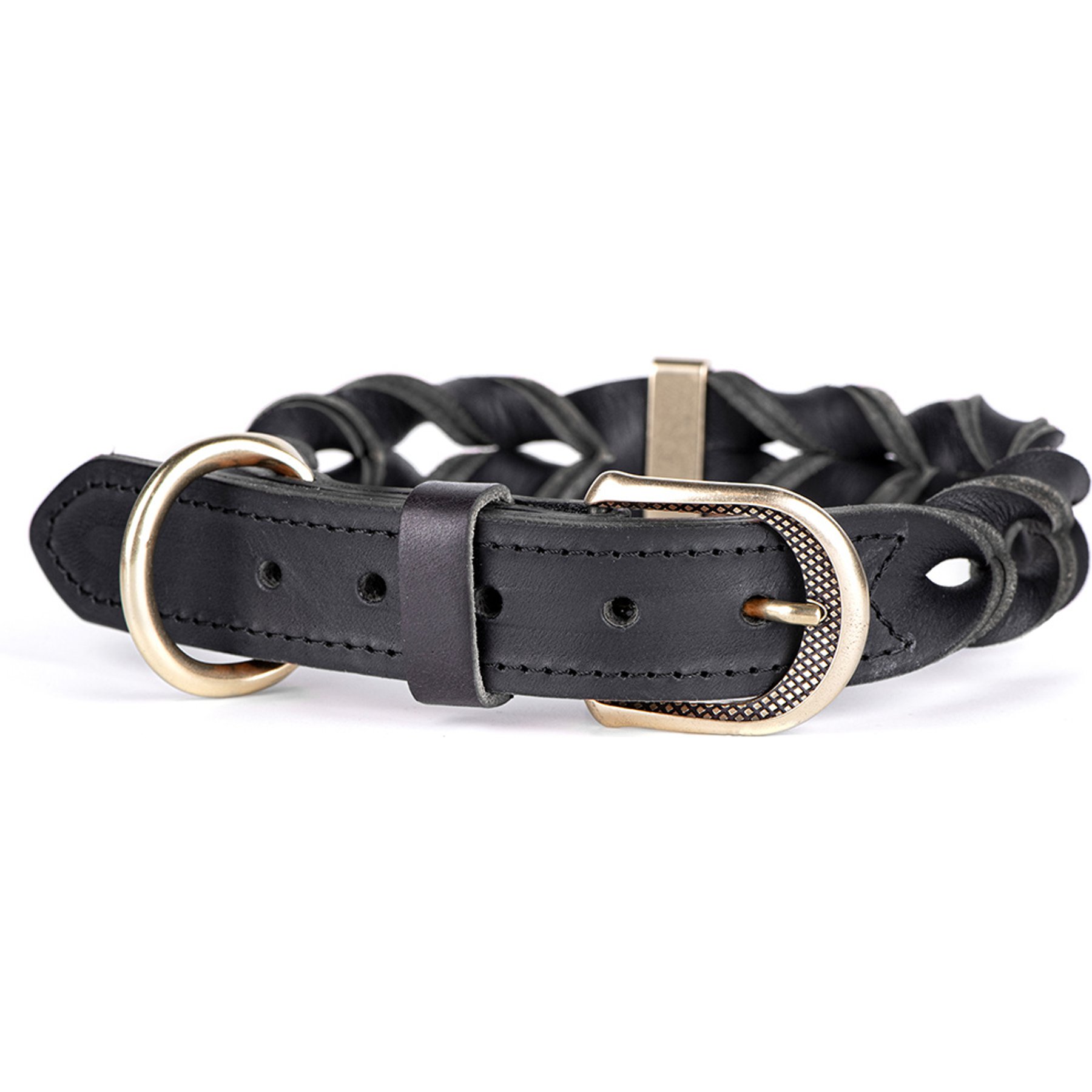 myfamily Ascot Dog Collar, Black, Large: 17 to 20-in neck, 1-in wide
