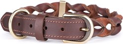 myfamily Ascot Dog Collar, Brown, X-Large: 17 to 21-in neck, 1-in wide