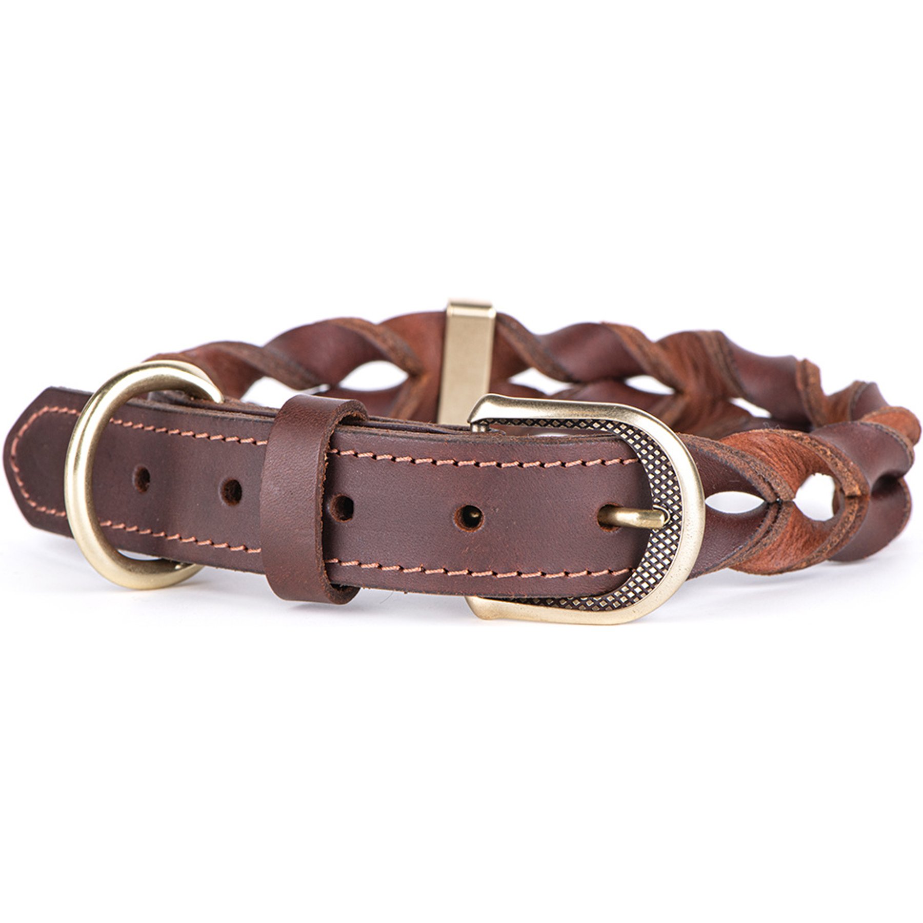 myfamily Ascot Dog Collar, Brown, XX-Large: 19 to 23-in neck, 1-in wide