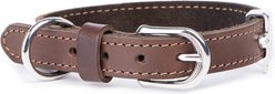 myfamily Ginevra Dog Collar, Brown, X-Large: 17 to 21-in neck, 1-in wide