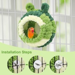 NonoPets Plush Globe Soft Fleece Thermal Hanging Hut Bird Nest slide 2 of 7