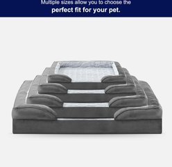 JOEJOY C-Shape Memory Foam Orthopedic Bolster Dog & Cat Bed, Gray, 35-in slide 2 of 9